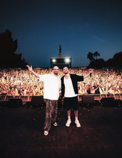 photographe concert Montpellier artistes regardant le public en festival